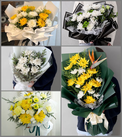 河北沧州河间市景和镇白事花束代送